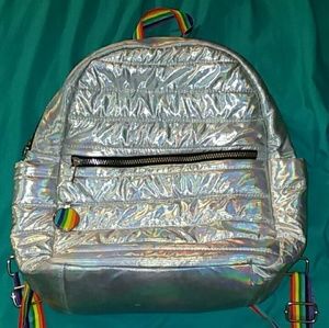 Holographic mini backpack